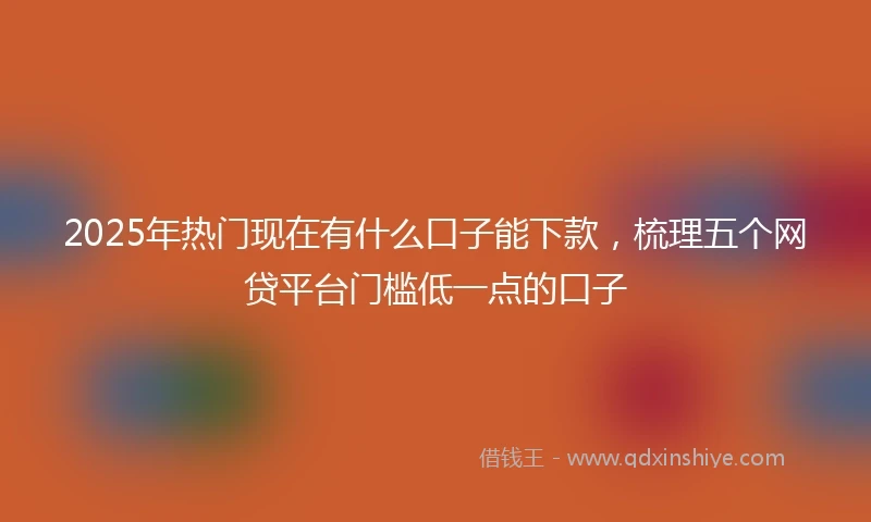 2025年热门现在有什么口子能下款，梳理五个网贷平台门槛低一点的口子