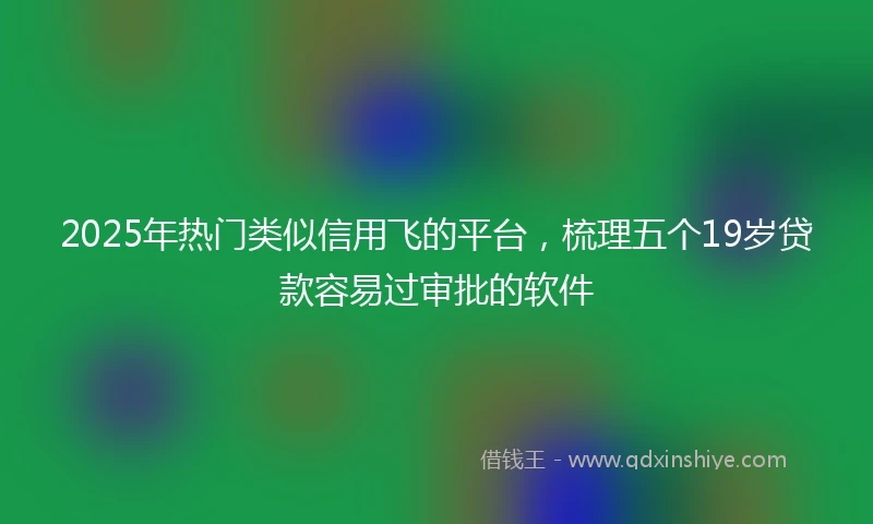 2025年热门类似信用飞的平台，梳理五个19岁贷款容易过审批的软件