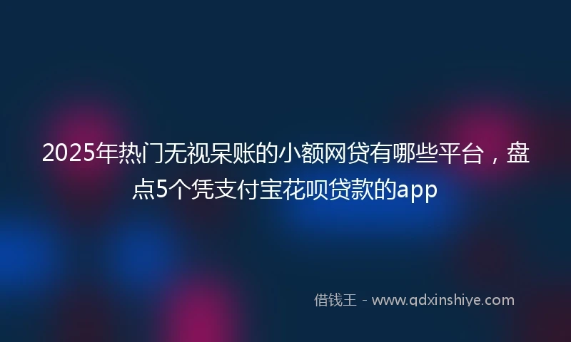 2025年热门无视呆账的小额网贷有哪些平台，盘点5个凭支付宝花呗贷款的app