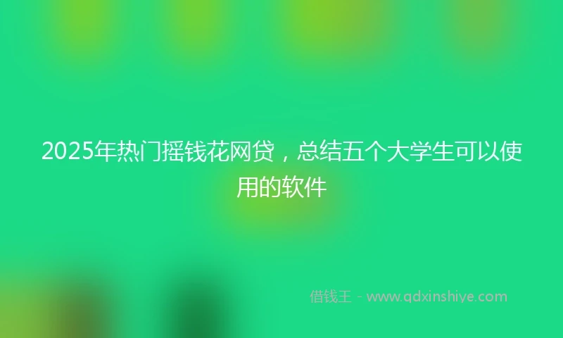 2025年热门摇钱花网贷，总结五个大学生可以使用的软件