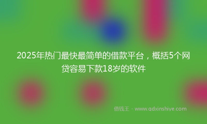 2025年热门最快最简单的借款平台，概括5个网贷容易下款18岁的软件