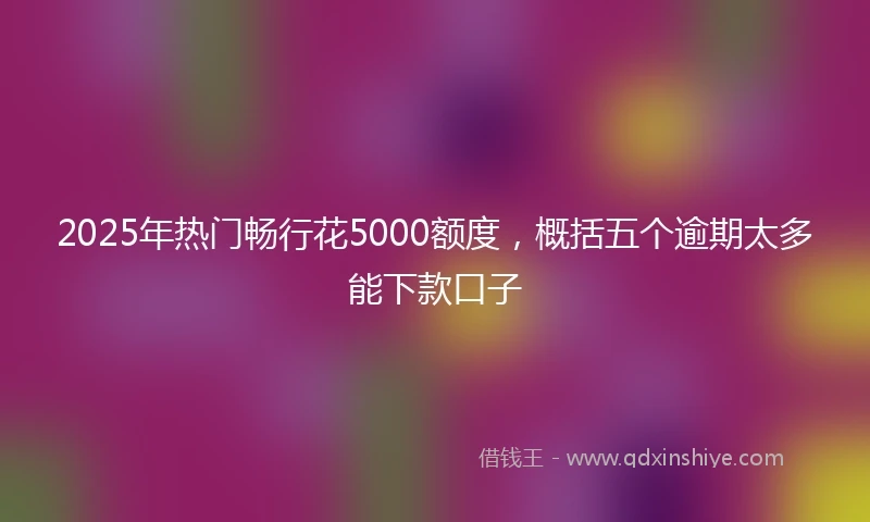 2025年热门畅行花5000额度，概括五个逾期太多能下款口子