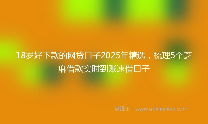 18岁好下款的网贷口子2025年精选，梳理5个芝麻借款实时到账速借口子