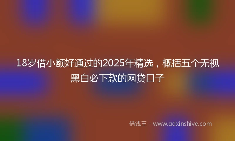 18岁借小额好通过的2025年精选，概括五个无视黑白必下款的网贷口子
