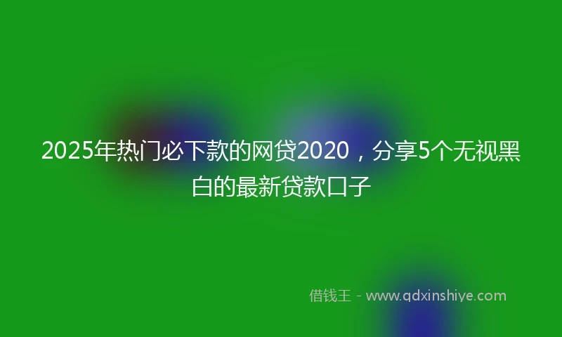 2025年热门必下款的网贷2020，分享5个无视黑白的最新贷款口子
