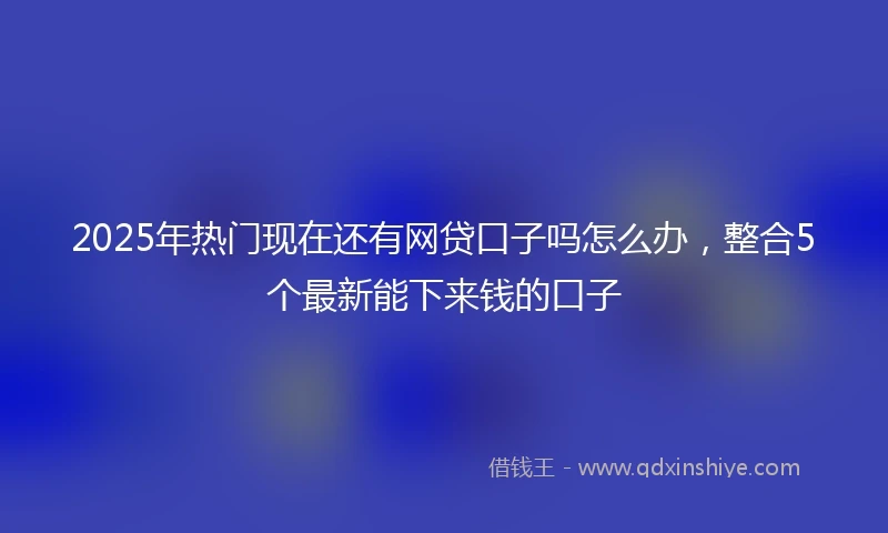 2025年热门现在还有网贷口子吗怎么办，整合5个最新能下来钱的口子