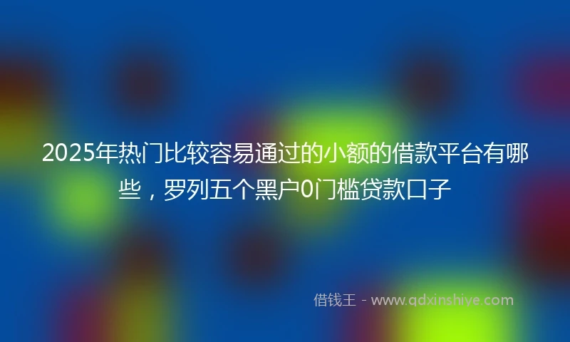 2025年热门比较容易通过的小额的借款平台有哪些，罗列五个黑户0门槛贷款口子