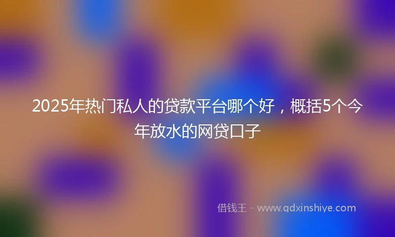 2025年热门私人的贷款平台哪个好，概括5个今年放水的网贷口子