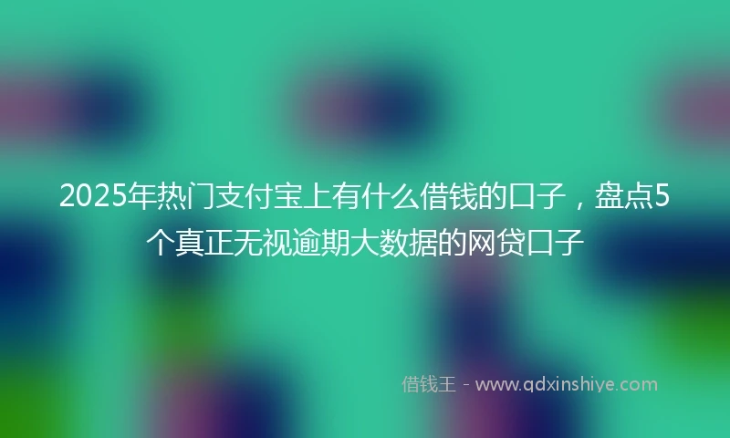 2025年热门支付宝上有什么借钱的口子，盘点5个真正无视逾期大数据的网贷口子
