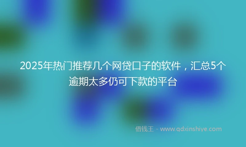 2025年热门推荐几个网贷口子的软件，汇总5个逾期太多仍可下款的平台