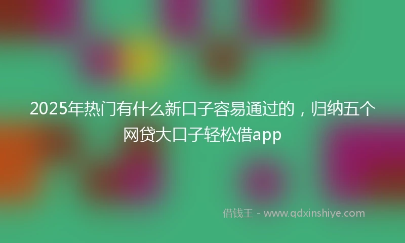 2025年热门有什么新口子容易通过的，归纳五个网贷大口子轻松借app