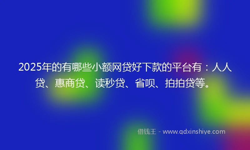 2025年的有哪些小额网贷好下款的平台有：人人贷、惠商贷、读秒贷、省呗、拍拍贷等。
