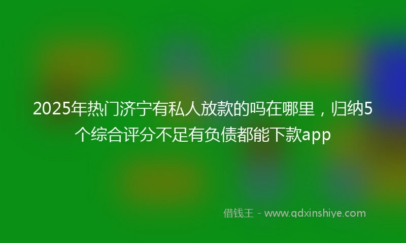2025年热门济宁有私人放款的吗在哪里，归纳5个综合评分不足有负债都能下款app
