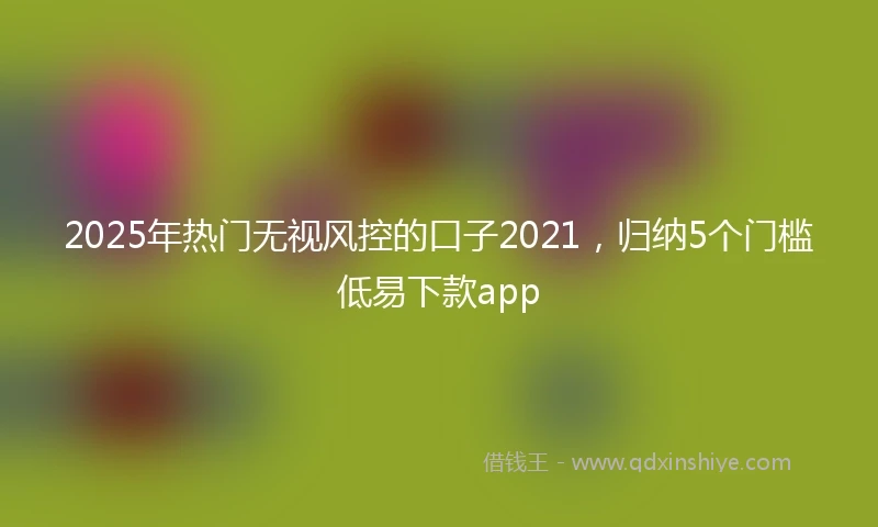 2025年热门无视风控的口子2021，归纳5个门槛低易下款app