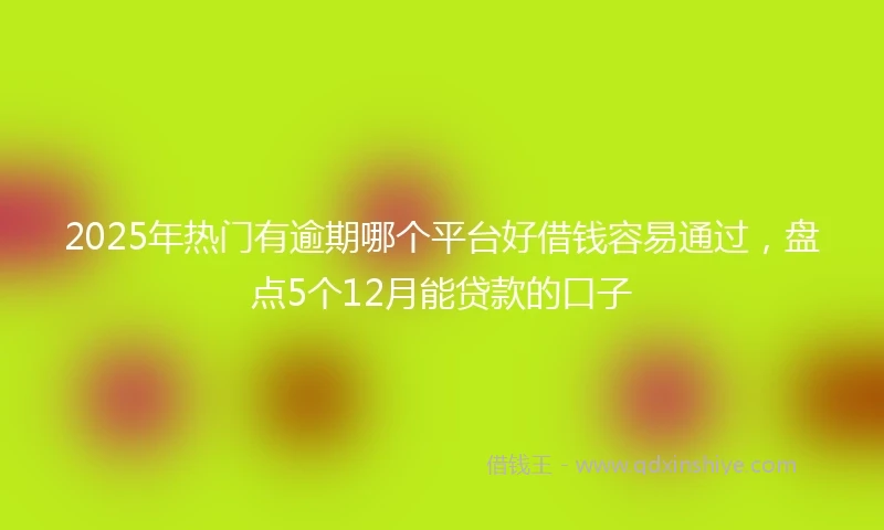 2025年热门有逾期哪个平台好借钱容易通过，盘点5个12月能贷款的口子