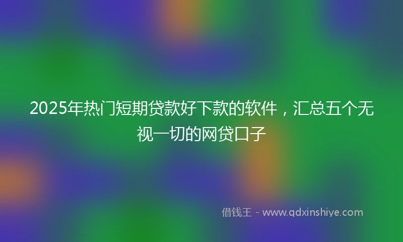 2025年热门短期贷款好下款的软件，汇总五个无视一切的网贷口子