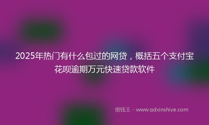 2025年热门有什么包过的网贷，概括五个支付宝花呗逾期万元快速贷款软件
