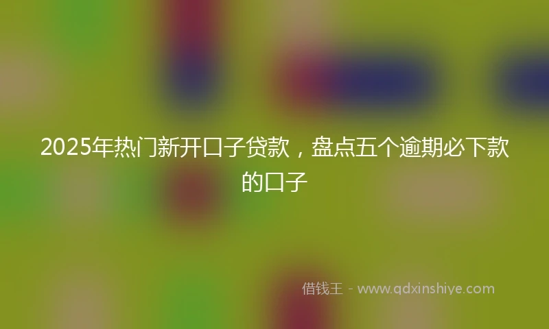 2025年热门新开口子贷款，盘点五个逾期必下款的口子