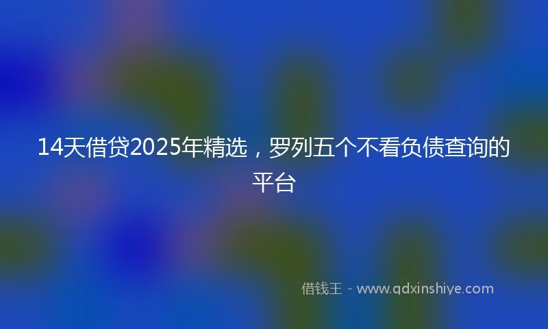 14天借贷2025年精选，罗列五个不看负债查询的平台