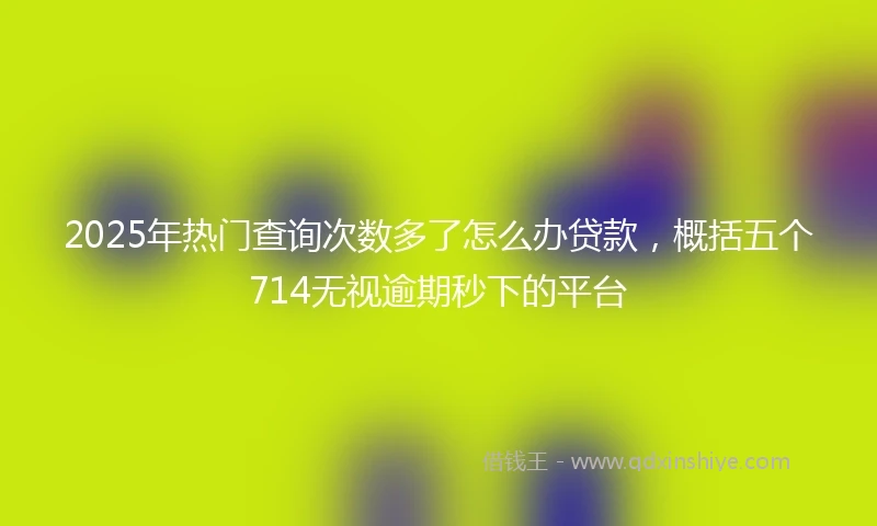 2025年热门查询次数多了怎么办贷款，概括五个714无视逾期秒下的平台