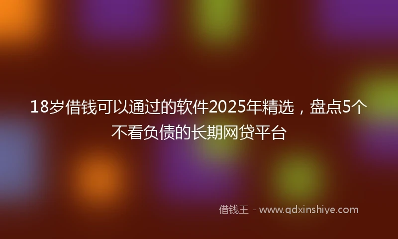 18岁借钱可以通过的软件2025年精选，盘点5个不看负债的长期网贷平台