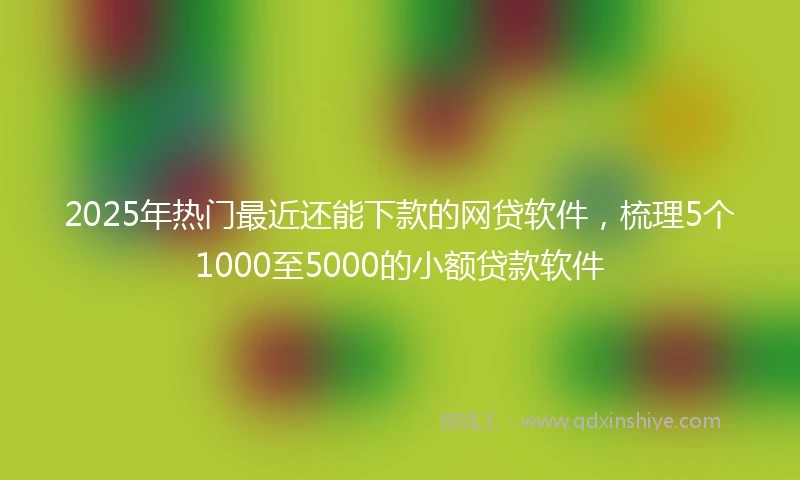 2025年热门最近还能下款的网贷软件，梳理5个1000至5000的小额贷款软件