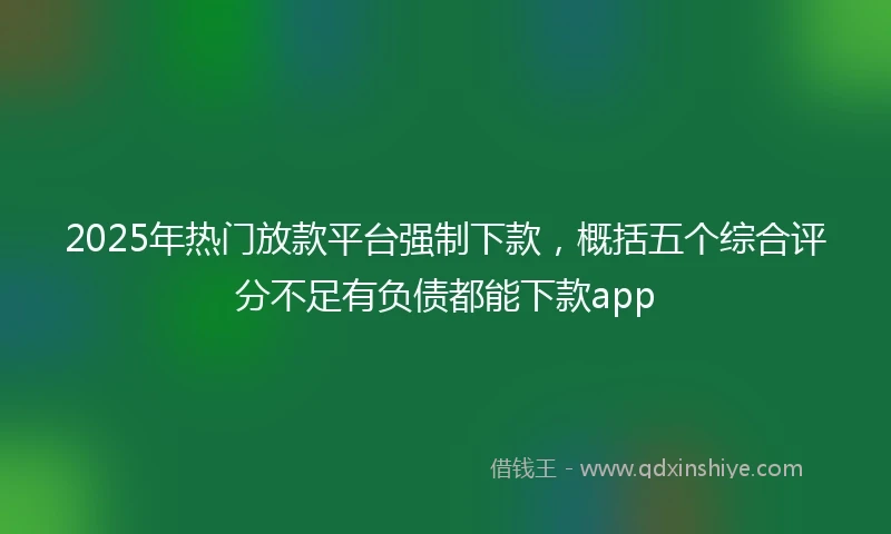2025年热门放款平台强制下款，概括五个综合评分不足有负债都能下款app