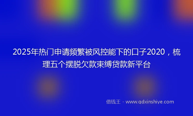2025年热门申请频繁被风控能下的口子2020，梳理五个摆脱欠款束缚贷款新平台