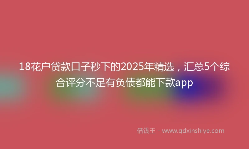 18花户贷款口子秒下的2025年精选，汇总5个综合评分不足有负债都能下款app