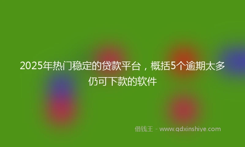 2025年热门稳定的贷款平台，概括5个逾期太多仍可下款的软件