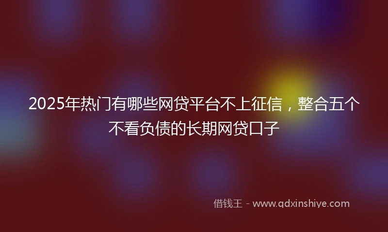 2025年热门有哪些网贷平台不上征信，整合五个不看负债的长期网贷口子