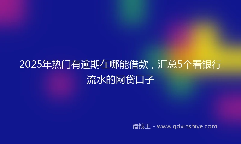 2025年热门有逾期在哪能借款，汇总5个看银行流水的网贷口子