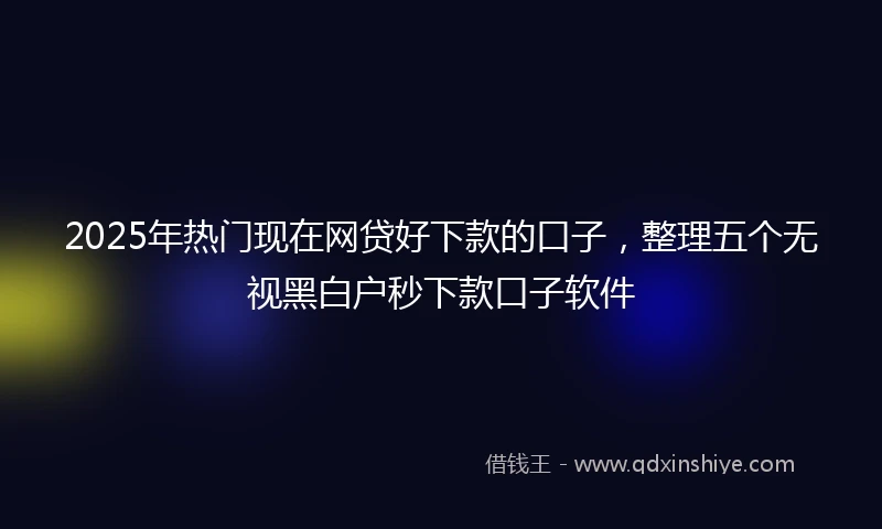 2025年热门现在网贷好下款的口子，整理五个无视黑白户秒下款口子软件