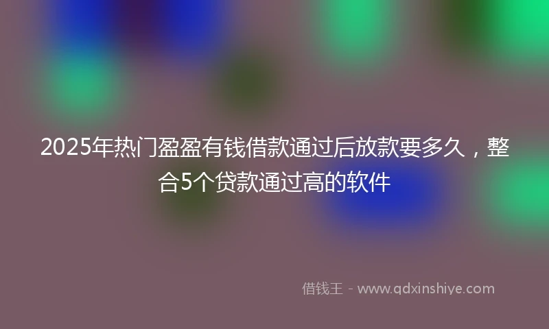 2025年热门盈盈有钱借款通过后放款要多久，整合5个贷款通过高的软件
