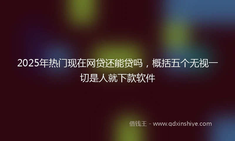2025年热门现在网贷还能贷吗，概括五个无视一切是人就下款软件
