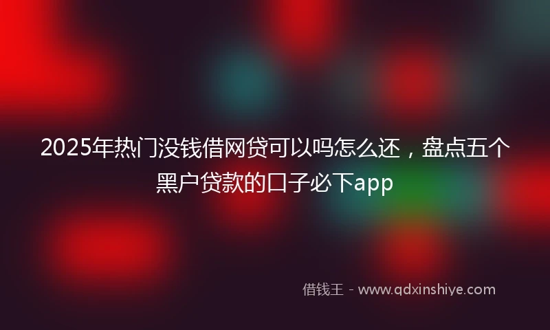 2025年热门没钱借网贷可以吗怎么还，盘点五个黑户贷款的口子必下app