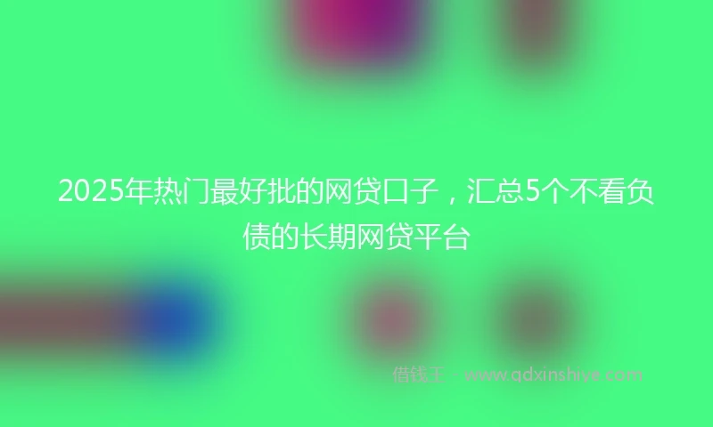 2025年热门最好批的网贷口子，汇总5个不看负债的长期网贷平台