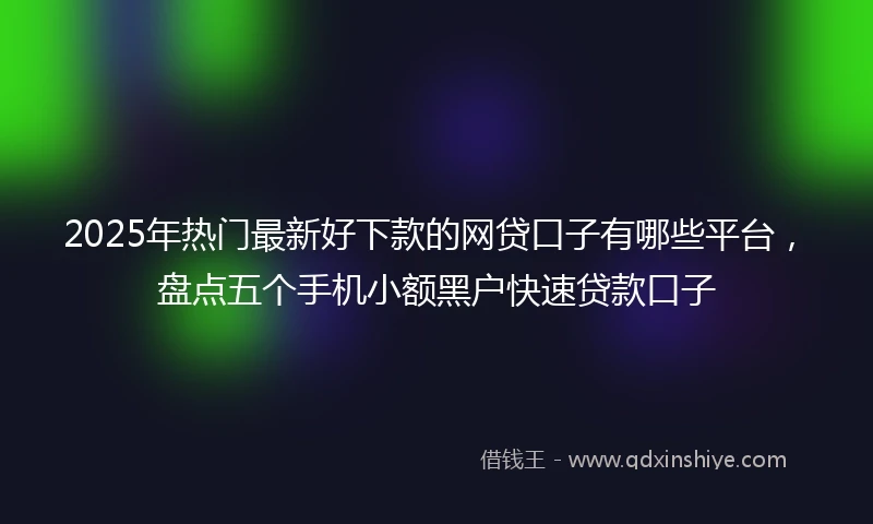 2025年热门最新好下款的网贷口子有哪些平台，盘点五个手机小额黑户快速贷款口子