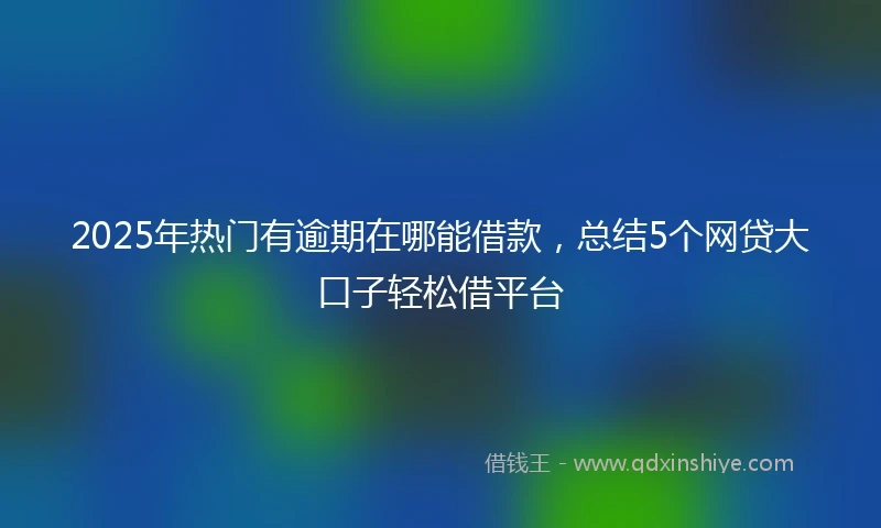 2025年热门有逾期在哪能借款，总结5个网贷大口子轻松借平台
