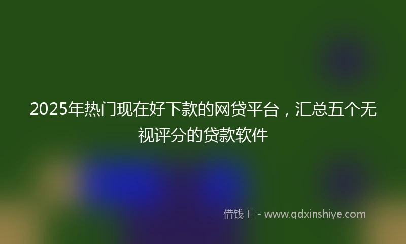 2025年热门现在好下款的网贷平台，汇总五个无视评分的贷款软件