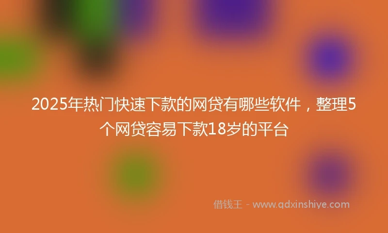 2025年热门快速下款的网贷有哪些软件，整理5个网贷容易下款18岁的平台