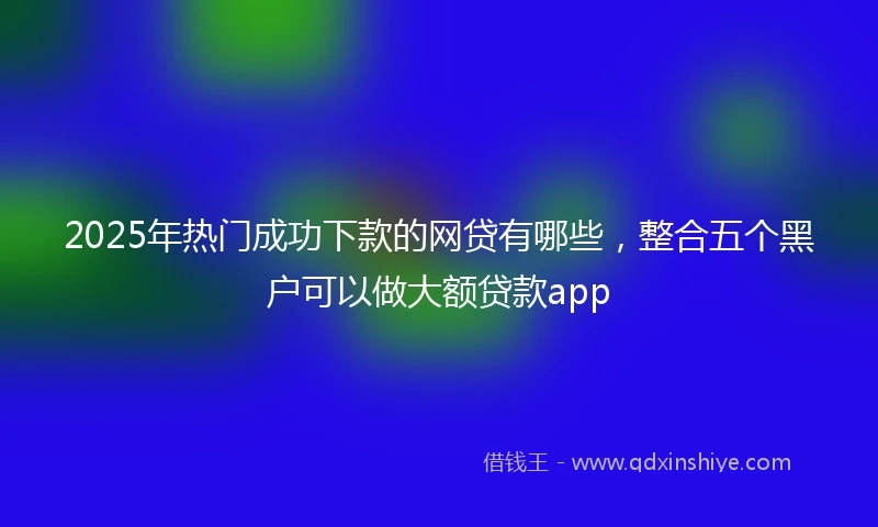 2025年热门成功下款的网贷有哪些，整合五个黑户可以做大额贷款app