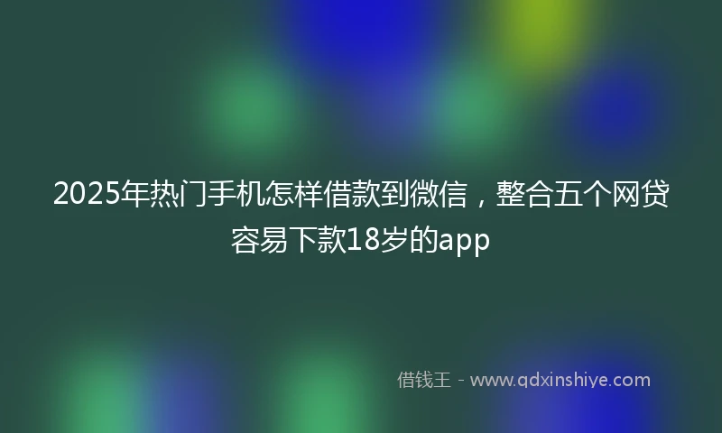 2025年热门手机怎样借款到微信，整合五个网贷容易下款18岁的app