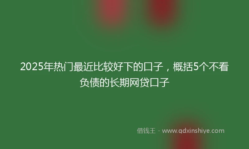 2025年热门最近比较好下的口子，概括5个不看负债的长期网贷口子