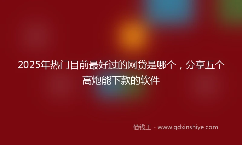 2025年热门目前最好过的网贷是哪个，分享五个高炮能下款的软件