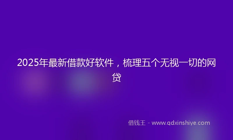 2025年最新借款好软件，梳理五个无视一切的网贷