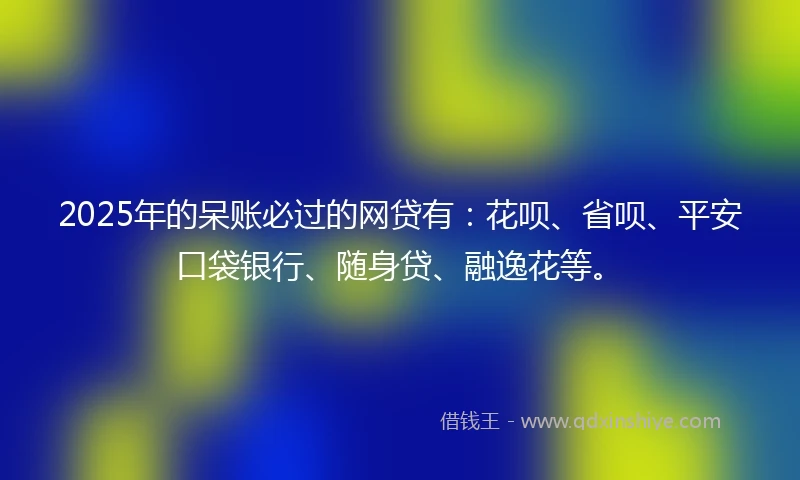 2025年的呆账必过的网贷有：花呗、省呗、平安口袋银行、随身贷、融逸花等。