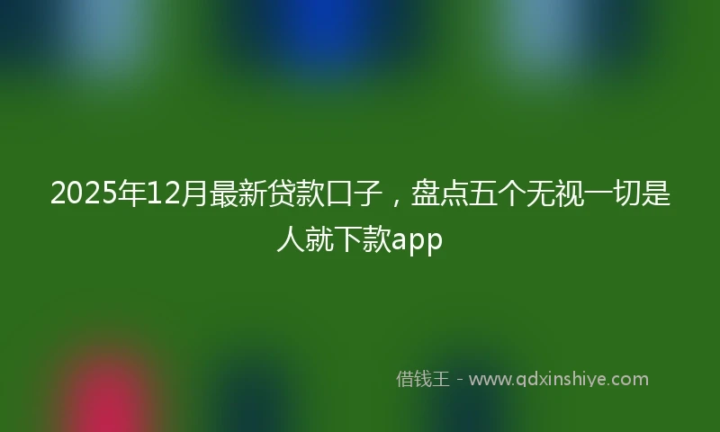 2025年12月最新贷款口子，盘点五个无视一切是人就下款app