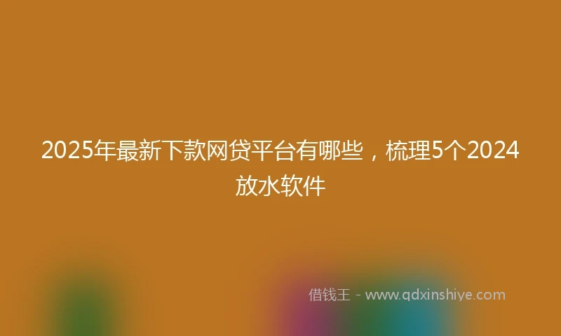 2025年最新下款网贷平台有哪些，梳理5个2024放水软件