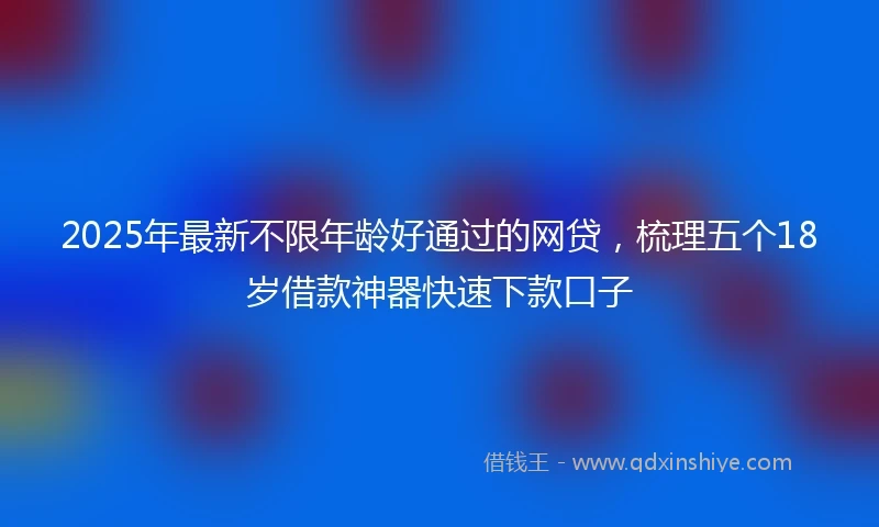 2025年最新不限年龄好通过的网贷，梳理五个18岁借款神器快速下款口子